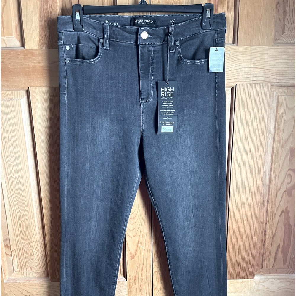 Women’s Liverpool High Rise, skinny ankle dark grey denim
